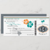 Boarding Pass to Hawaii Kaart (Voorkant / Achterkant)