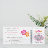 Boarding Pass to Hawaii Kaart (Staand voorkant)