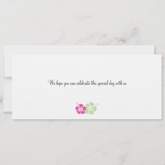 Boarding Pass to Hawaii Kaart (Achterkant)