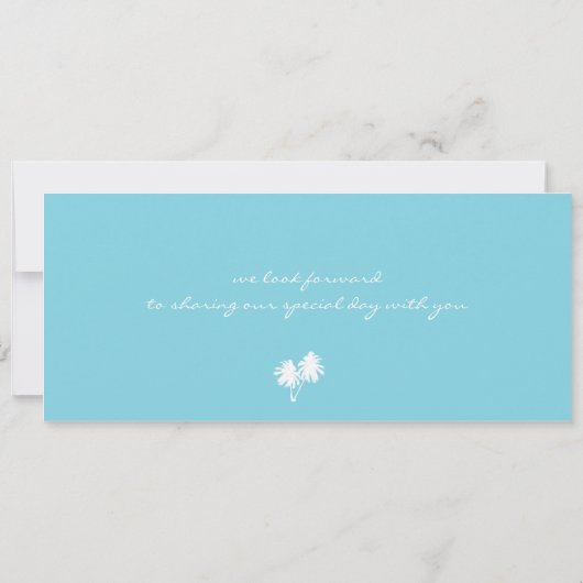 Boarding Pass to Jamaica Wedding Invitation Kaart (Achterkant)