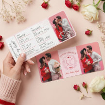 Boarding Pass To Love Plane Ticket Valentine's Day