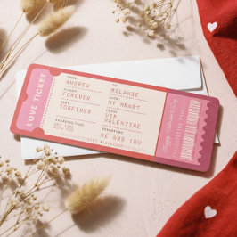 Boarding Pass To Love Plane Ticket Valentine's Day Feestdagenkaart