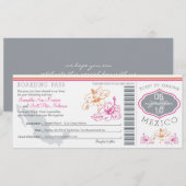 Boarding Pass to Mexico Kaart (Voorkant / Achterkant)