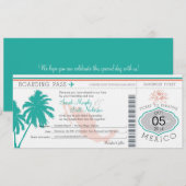 Boarding Pass to Mexico Kaart (Voorkant / Achterkant)