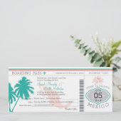 Boarding Pass to Mexico Kaart (Staand voorkant)