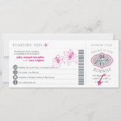 Boarding Pass to Norway Wedding Invitation Kaart (Voorkant)