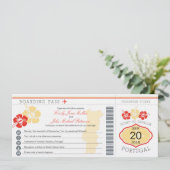 Boarding pass to Portugal Wedding Invitation Kaart (Staand voorkant)