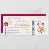 Boarding pass to Portugal Wedding Invitation Kaart (Voorkant / Achterkant)