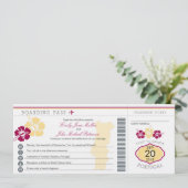Boarding pass to Portugal Wedding Invitation Kaart (Staand voorkant)