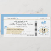 Boarding Pass to Puerto Rico Wedding Kaart (Voorkant / Achterkant)