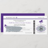 Boarding Pass to Puerto Rico Wedding Kaart (Voorkant / Achterkant)