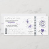 Boarding Pass to Thailand Wedding Invitation Kaart (Voorkant)