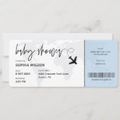 Boarding Pass Travel Baby Boy Baby shower Kaart (Voorkant)