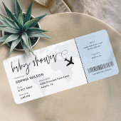 Boarding Pass Travel Baby Boy Baby shower Kaart