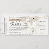 Boarding Pass Travel Baby shower Uitnodigen Kaart (Voorkant)