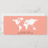 Boarding Pass Travel thema koraal Vrijgezellenfees Kaart (Achterkant)