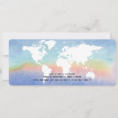 Boarding Pass Travel Themed Couple's Shower Kaart (Achterkant)