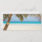 Boarding Pass Tropical Beach bruiloft Kaart (Achterkant)