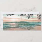 Boarding Pass Tropical Beach Weddenschappen Ticket Kaart (Achterkant)