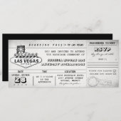 boarding pass trouwkaarten LAS VEGAS Kaart (Voorkant / Achterkant)