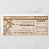 Boarding Pass trouwkaarten met RSVP Kaart (Voorkant / Achterkant)