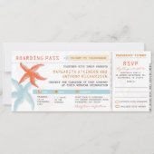 boarding pass trouwkaarten met RSVP samen Kaart (Voorkant)