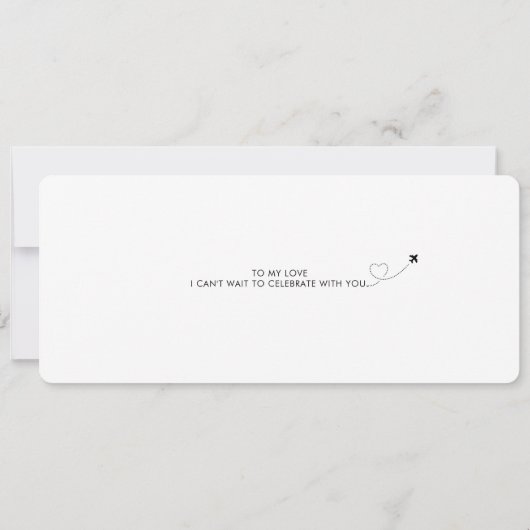 Boarding Pass Verjaardag vliegticket Foto reizen Kaart (Achterkant)