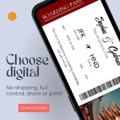 Boarding Pass Verjaardag Vlucht Gift Voucher Foto Kaart