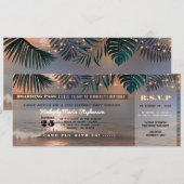 Boarding Pass Verjaardagskaartje | Zonsondergang v Kaart (Voorkant / Achterkant)