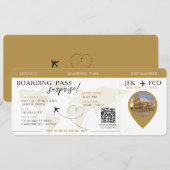 Boarding Pass Verrassingsvliegticket bruiloft Kaart (Voorkant / Achterkant)