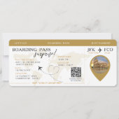 Boarding Pass Verrassingsvliegticket bruiloft Kaart (Voorkant)