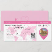 Boarding Pass Verrassingsvliegticket bruiloft Kaart (Voorkant / Achterkant)