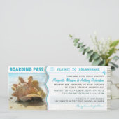 Boarding Pass Vliegtickets Uitnodigingen bruiloft (Staand voorkant)