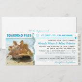 Boarding Pass Vliegtickets Uitnodigingen bruiloft (Voorkant / Achterkant)