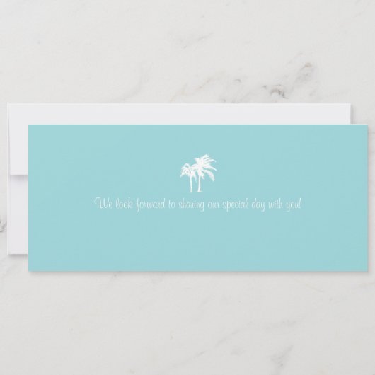 Boarding Pass voor bruiloft Dominicaanse Republiek Kaart (Achterkant)