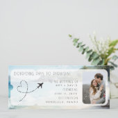 Boarding Pass voor Paradise QR Code Wedding Kaart (Staand voorkant)