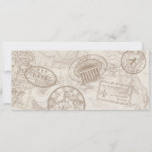 Boarding Pass Wedding & Doop Griekenland Uitnodigi Kaart (Achterkant)