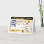 Boarding Pass Wedding Invitation Kaart (Voorkant)