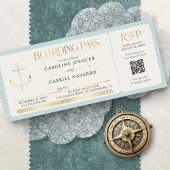 Boarding Pass Wedding Invitation Kaart