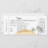  boarding Pass Wedding & RSVP op Kraft Kaart (Voorkant)