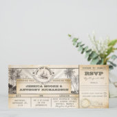 Boarding Pass Wedding Tickets - Uitnodigingen (Staand voorkant)