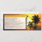 Boarding Pass Wedding Tickets-Uitnodigingen met zo Kaart (Voorkant)