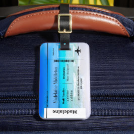 Boarding Pass Zee Ocean Scene Bagagelabel