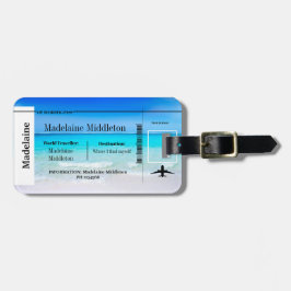 Boarding Pass Zee Ocean Scene Bagagelabel