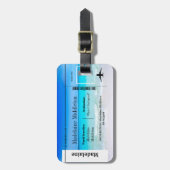 Boarding Pass Zee Ocean Scene Bagagelabel (Voorkant verticaal)