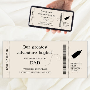 Boarding Pass Zwangerschap Aankondiging voor man