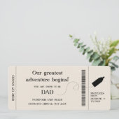 Boarding Pass Zwangerschap Aankondiging voor man (Staand voorkant)