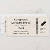 Boarding Pass Zwangerschap Aankondiging voor man (Voorkant)