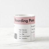 Boarding Pass Zwangerschap / Adoption Aankondiging Koffiemok (Center)