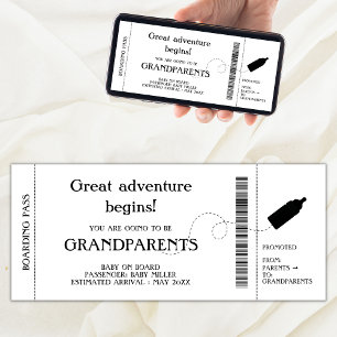 Boarding Pass Zwangerschapsaankondiging voor ouder Aankondiging